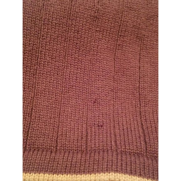 NWD Kenneth Cole 100% Cotton Brown Crew Neck Rib Knit Year-Round Sweater XL ANB - Picture 5 of 7
